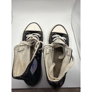 Kansai Black Canvas High Top Anime Graphic Sneakers Size 37 Lace Up Shoes